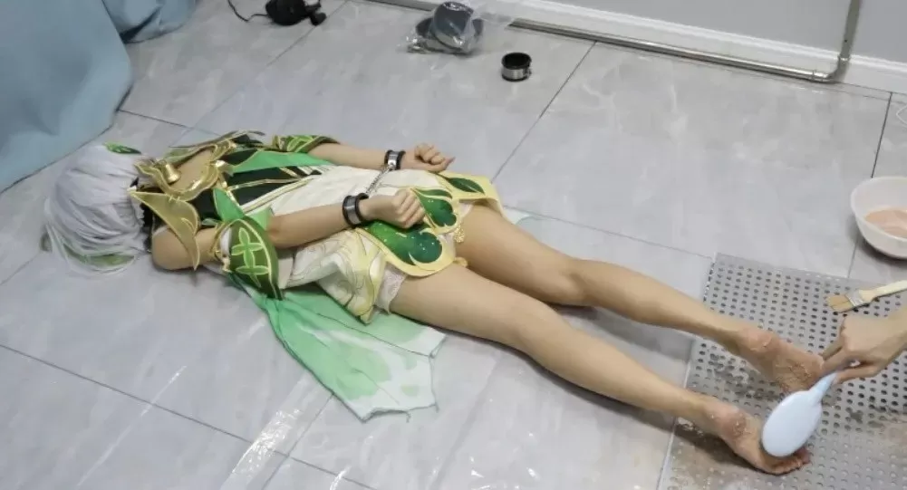 【咕咕原创】小草神的山药泥地狱痒责，绝对极限感官折磨 2.webp