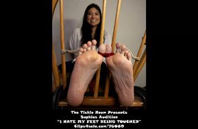 【小个子大肉脚】TheTickleRoom   Sophies Audition  I HATE MY FEET BEING TOUCHED